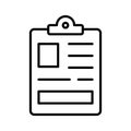 Clipboard vector design, checklist or information paper icon in modern style