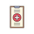 Clipboard vector flat color icon Royalty Free Stock Photo