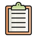 clipboard vector flat icon, school and education icon Royalty Free Stock Photo