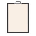 Clipboard and white blank sheet of paper. Vector illustration Royalty Free Stock Photo