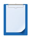 Clipboard with white sheet. Vector Royalty Free Stock Photo