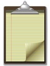 Clipboard Yellow Legal Pad Corner Paper Page Curl Royalty Free Stock Photo