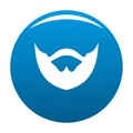 Clipped beard icon blue