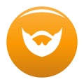 Clipped beard icon orange