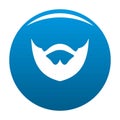 Clipped beard icon blue vector