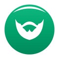 Clipped beard icon vector green