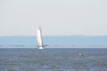 Clipper on Dutch wadden sea Royalty Free Stock Photo