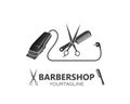 clippers icin vector  for barber business illustration Royalty Free Stock Photo