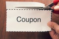 Clipping Coupon Savings Royalty Free Stock Photo