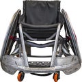 Clipping isolated image of a sports wheelchair used by disabled athletes in paralympic rugby. Royalty Free Stock Photo