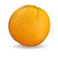 Clipping paths,close up single orange isolated on white background Royalty Free Stock Photo