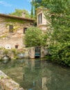 Temple of Clitumnus, small paleochristian church near the town of Campello sul Clitunno between Spoleto and Trevi, Umbria, Italy.