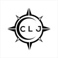 CLJ abstract technology circle setting logo design on white background. CLJ creative initials letter logo Royalty Free Stock Photo