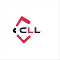 CLL creative minimalist letter logo. CLL unique vector initials alphabet letter logo design Royalty Free Stock Photo