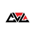 CLL triangle letter logo design with triangle shape. CLL triangle logo design monogram. CLL triangle vector logo template with red Royalty Free Stock Photo