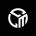 CLM letter logo design on black background. CLM creative initials letter logo concept. CLM letter design Royalty Free Stock Photo