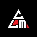 CLM triangle letter logo design with triangle shape. CLM triangle logo design monogram. CLM triangle vector logo template with red Royalty Free Stock Photo