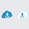 Cload upload isometric icon vector Royalty Free Stock Photo