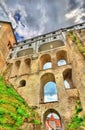 The Cloak Bridge at the Caste of Cesky Krumlov in Czech Republic