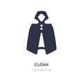 cloak icon on white background. Simple element illustration from Autumn concept