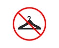 Cloakroom icon. Hanger wardrobe sign. Vector