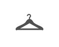 Cloakroom simple icon. Hanger wardrobe sign.