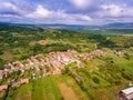 Cloasterf Saxon Village and Fortified Church in Transylvania, Romania Royalty Free Stock Photo