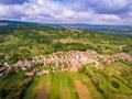 Cloasterf Saxon Village and Fortified Church in Transylvania, Romania Royalty Free Stock Photo