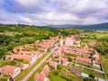 Cloasterf Saxon Village and Fortified Church in Transylvania, Romania Royalty Free Stock Photo