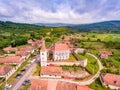 Cloasterf Saxon Village and Fortified Church in Transylvania, Romania Royalty Free Stock Photo