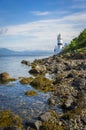 The Cloch Lighthouse at the coast of Cloch Point - Inverclyde in Scotland