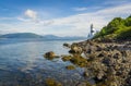 Cloch Lighthouse at the coast of Cloch Point - Inverclyde in Scotland