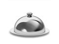 Cloche on a porcelain dish with clipping path Royalty Free Stock Photo