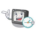 With clock ampere meter in the cartoon shape