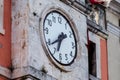 A clock on an ancient wall Royalty Free Stock Photo