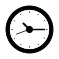 Clock with arrow around icon, history symbol, logo illustration - vector Royalty Free Stock Photo