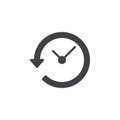 Clock with arrow around icon vector Royalty Free Stock Photo
