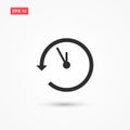 Clock arrow arround vector icon isolated 2 Royalty Free Stock Photo