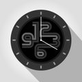 Clock Background Minimalist Gradation Black and White