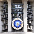 Clock on Bahnhofstrasse in Zurich, Switzerland