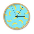 Clock With Banana Pattern Royalty Free Stock Photo