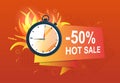 Clock banner hot sale Royalty Free Stock Photo