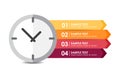 Clock banner infographic Royalty Free Stock Photo