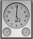 Clock and barometer Royalty Free Stock Photo
