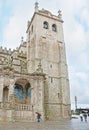 The clock on the bell tower