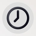 Clock blended bold black line icon