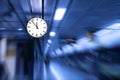 Clock blurred ,conceptual image of time running or passing away effect zoom out