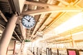 Clock BTS Skytrain station in Bangkok Royalty Free Stock Photo