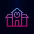 Clock, building nolan icon. Simple thin line, outline vector of building icons for ui and ux, website or mobile application