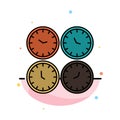 Clock, Business, Clocks, Office Clocks, Time Zone, Wall Clocks, World Time Abstract Flat Color Icon Template Royalty Free Stock Photo